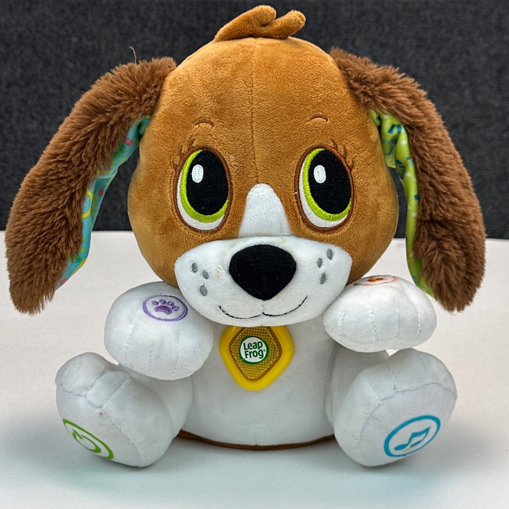 LeapFrog Speak & Learn Puppy Bailey Interactive Plush Toy Brown White